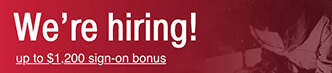 We're hiring, up to $1,200 sign-on bonus.
